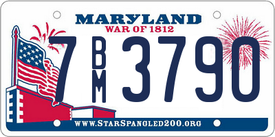 MD license plate 7BM3790