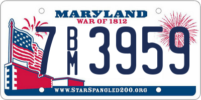 MD license plate 7BM3959