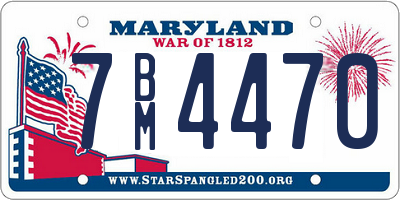 MD license plate 7BM4470