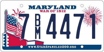 MD license plate 7BM4471