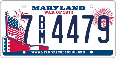 MD license plate 7BM4479