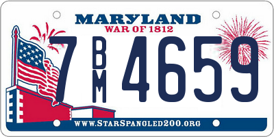 MD license plate 7BM4659