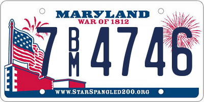 MD license plate 7BM4746