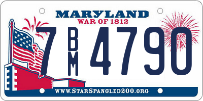 MD license plate 7BM4790