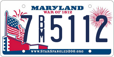 MD license plate 7BM5112