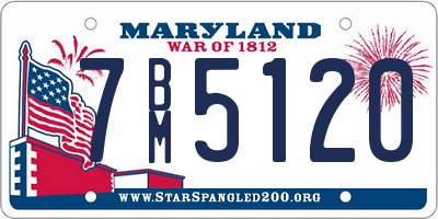 MD license plate 7BM5120