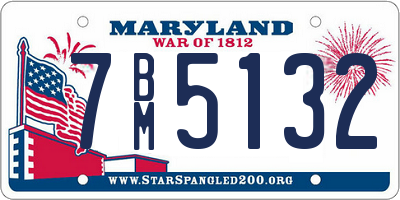 MD license plate 7BM5132