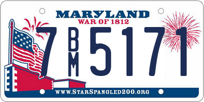 MD license plate 7BM5171