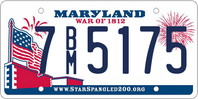 MD license plate 7BM5175