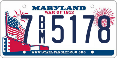 MD license plate 7BM5178