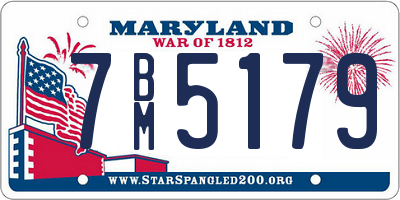 MD license plate 7BM5179