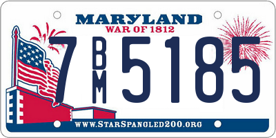 MD license plate 7BM5185