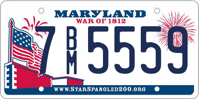 MD license plate 7BM5559