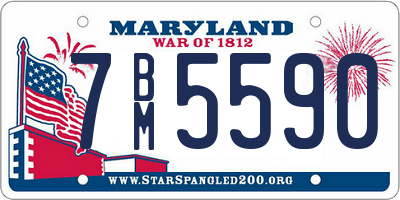 MD license plate 7BM5590