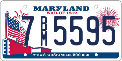 MD license plate 7BM5595