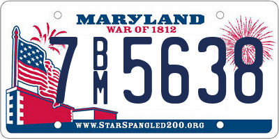MD license plate 7BM5638