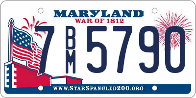 MD license plate 7BM5790