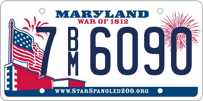 MD license plate 7BM6090