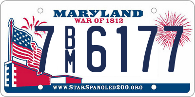 MD license plate 7BM6177