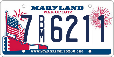 MD license plate 7BM6211