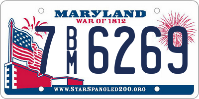 MD license plate 7BM6269