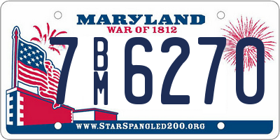 MD license plate 7BM6270