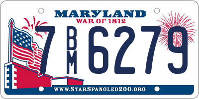 MD license plate 7BM6279