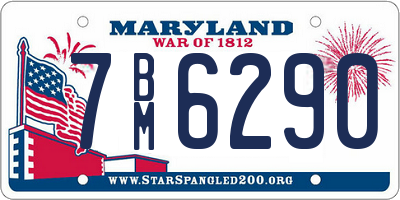 MD license plate 7BM6290