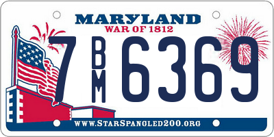 MD license plate 7BM6369