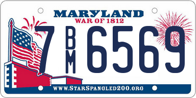 MD license plate 7BM6569