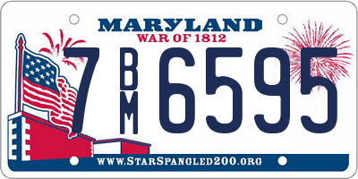 MD license plate 7BM6595