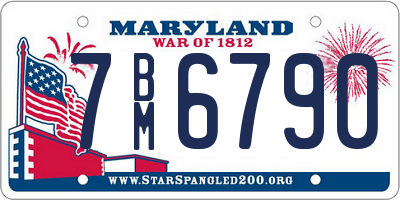 MD license plate 7BM6790