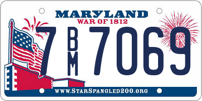 MD license plate 7BM7069