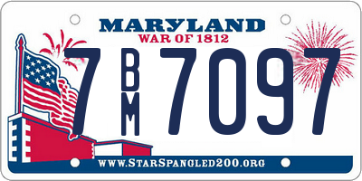 MD license plate 7BM7097
