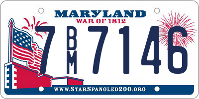 MD license plate 7BM7146