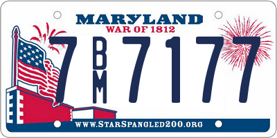 MD license plate 7BM7177
