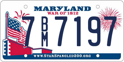 MD license plate 7BM7197