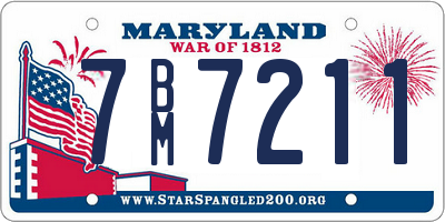 MD license plate 7BM7211