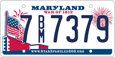 MD license plate 7BM7379