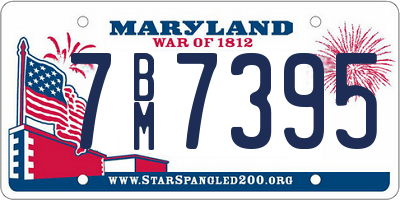 MD license plate 7BM7395