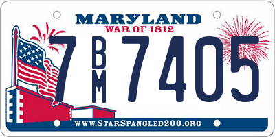 MD license plate 7BM7405