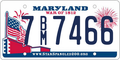 MD license plate 7BM7466