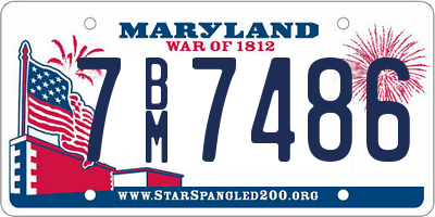 MD license plate 7BM7486