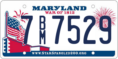 MD license plate 7BM7529