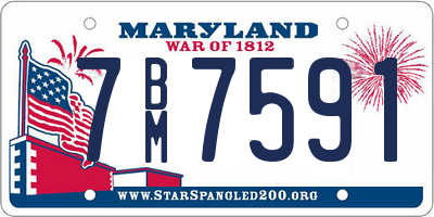 MD license plate 7BM7591
