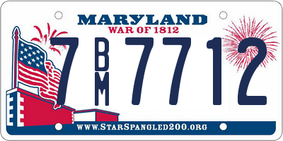 MD license plate 7BM7712