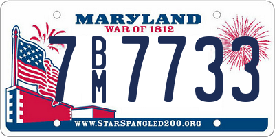 MD license plate 7BM7733