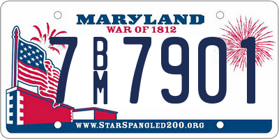 MD license plate 7BM7901
