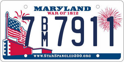 MD license plate 7BM7911
