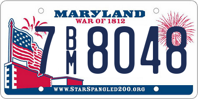 MD license plate 7BM8048